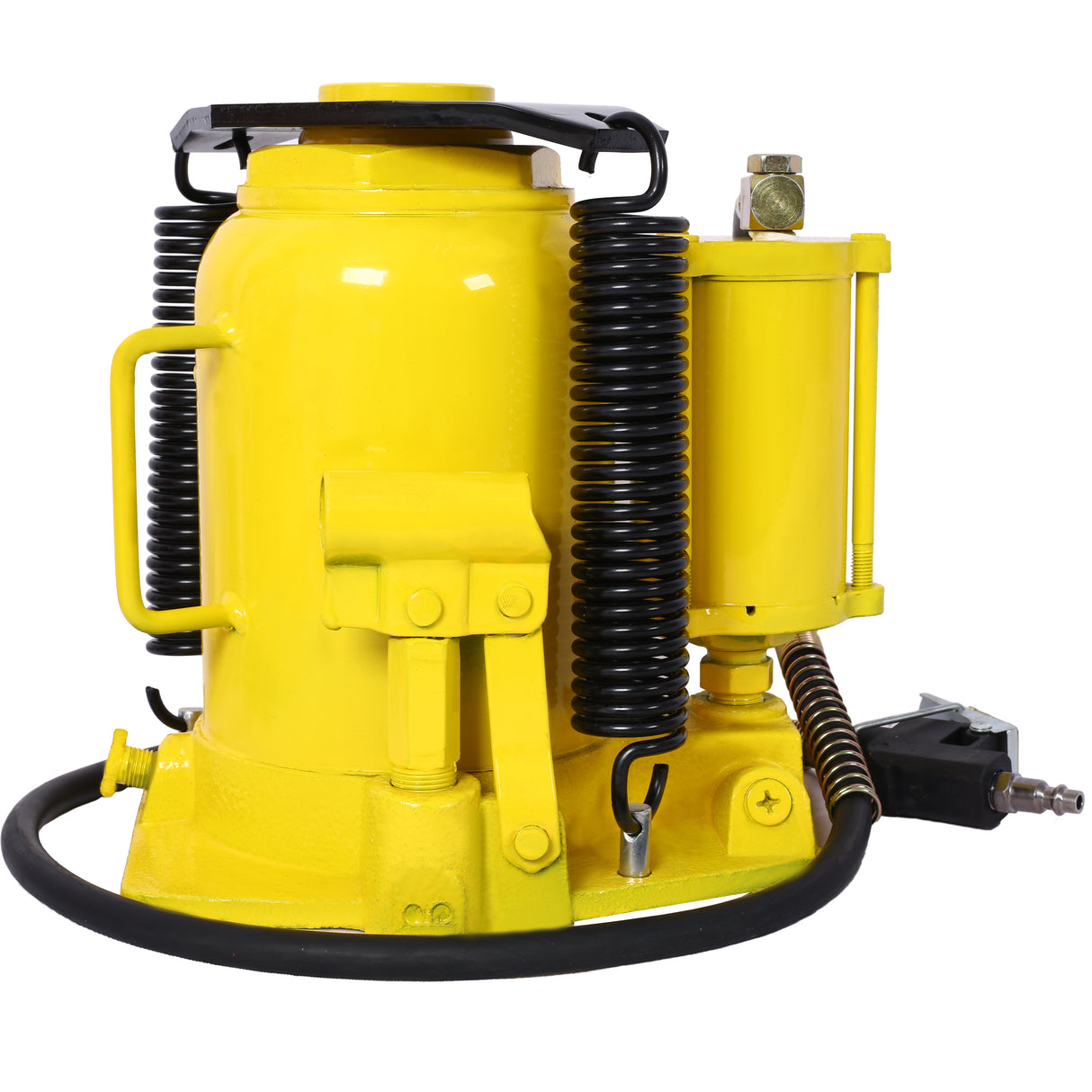 Air Hydraulic Bottle Jack 32 Ton/70550 LBS All Welded 10-16.3 inch Lifting Range Manual Handle and Air Pump--Yellow