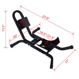 Cuña para neumático delantero de 1200 lb, soporte para ruedas de alta resistencia para 17"-21" Ruedas de acero--Negro