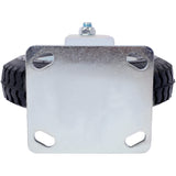 2PCS 8IN Pneumatic Tire Rigrid Caster Wheel Swivel Plate Steel Hub with Ball Bearings 5/8-Inch Bore Centered Axle Black