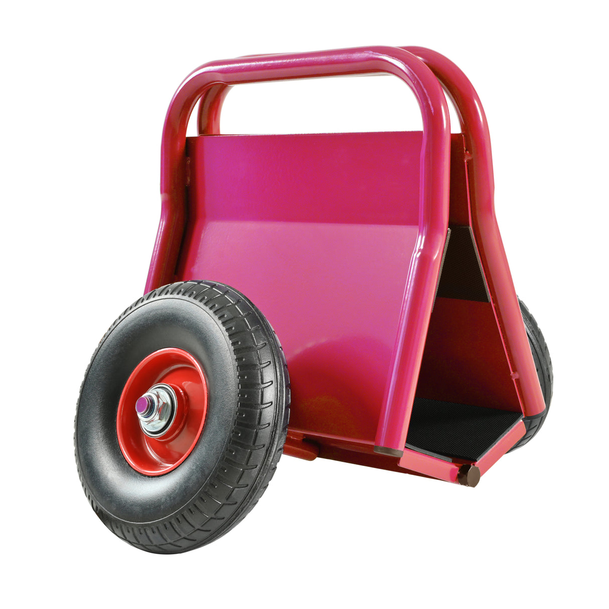 Heavy Duty Panel Dolly Slab Two Nice Handles 10" Solid Rubber Tires Super Weight 1000 LBS All-Terrain Movement--Red