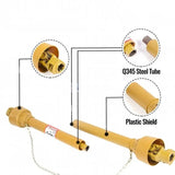 1-3/8" x 6 Spline Both Ends 31.5"-43.3" Length Series 1 PTO Shaft Driveshaft for Lawnmower Tractor