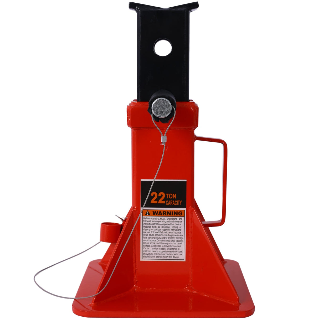 1 Pair Heavy Duty Pin Type Professional Car Jack Stand with Lock 44,000 Lbs Capacity - Red - Fab Heavy Parts