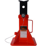 1 Pair Heavy Duty Pin Type Professional Car Jack Stand with Lock 44,000 Lbs Capacity - Red - Fab Heavy Parts