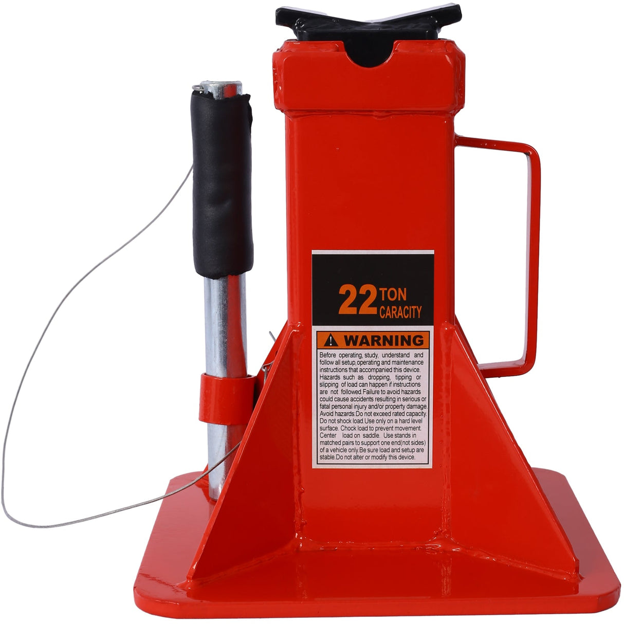 1 Pair Heavy Duty Pin Type Professional Car Jack Stand with Lock 44,000 Lbs Capacity - Red - Fab Heavy Parts
