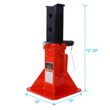 1 Pair Heavy Duty Pin Type Professional Car Jack Stand with Lock 44,000 Lbs Capacity - Red - Fab Heavy Parts