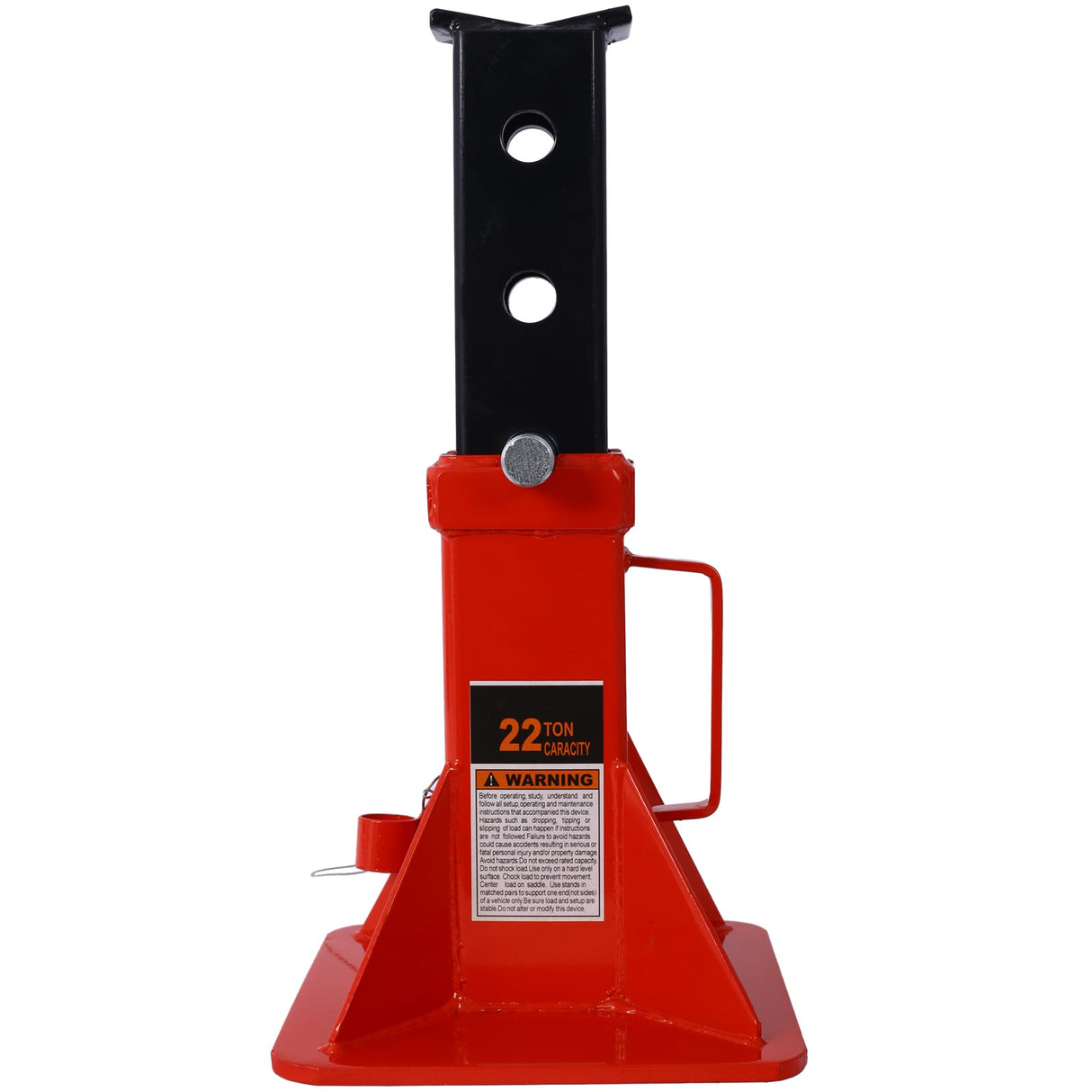 1 Pair Heavy Duty Pin Type Professional Car Jack Stand with Lock 44,000 Lbs Capacity - Red - Fab Heavy Parts