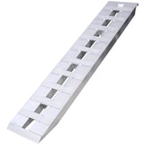 1 Pair Heavy - Duty Ramps with Top Hook Attaching End Universal Loading 60" X 12" 6600 LBS Aluminum - Silver - Fab Heavy Parts