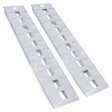 1 Pair Heavy - Duty Ramps with Top Hook Attaching End Universal Loading 60" X 12" 6600 LBS Aluminum - Silver - Fab Heavy Parts