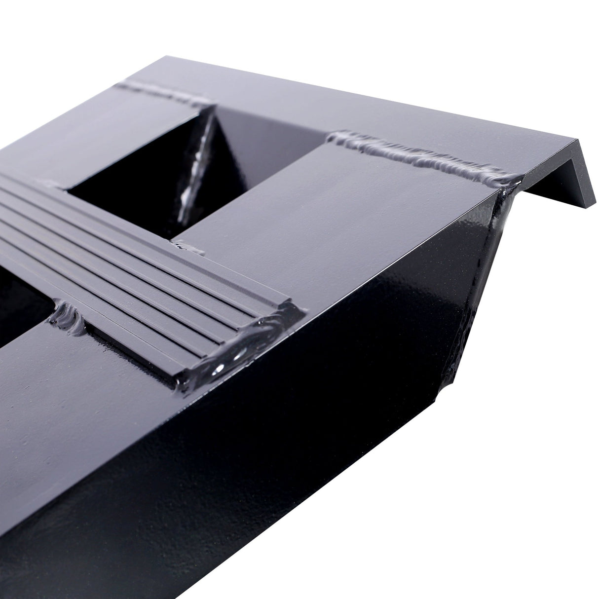 1 Pair Heavy - Duty Ramps with Top Hook Attaching End Universal Loading 72" X 14" 8800 LBS Aluminum - Black - Fab Heavy Parts