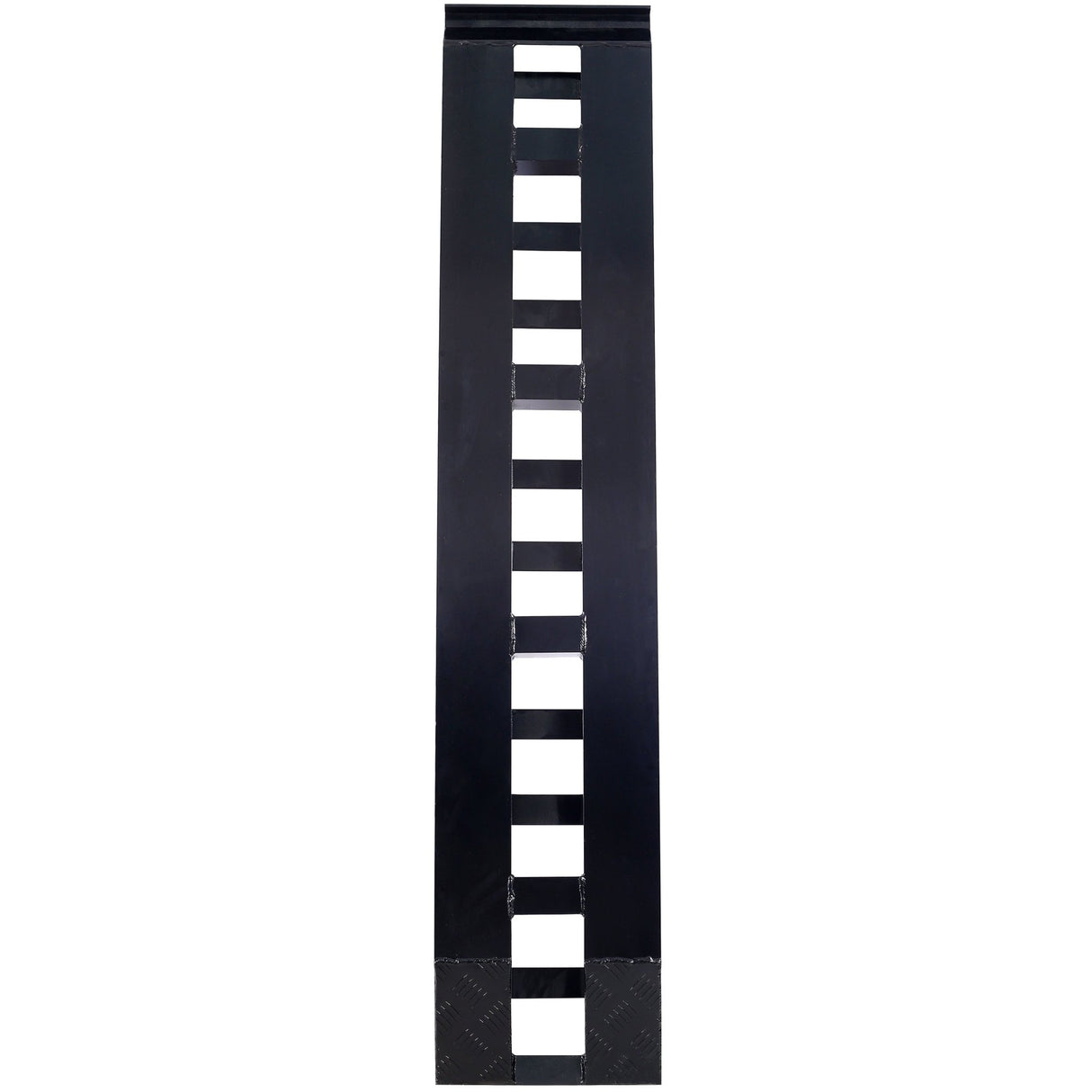 1 Pair Heavy - Duty Ramps with Top Hook Attaching End Universal Loading 72" X 14" 8800 LBS Aluminum - Black - Fab Heavy Parts