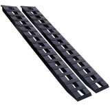 1 Pair Heavy - Duty Ramps with Top Hook Attaching End Universal Loading 84" X 14" 8800 LBS Aluminum - Black - Fab Heavy Parts