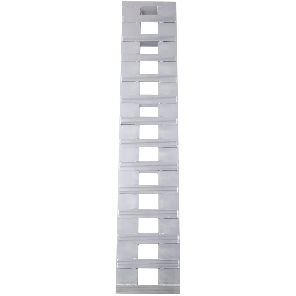 1 Pair Heavy - Duty Ramps with Top Hook Attaching End Universal Loading Ramp 72" X 14" 6600 LBS - Silver Aluminum - Fab Heavy Parts