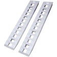 1 Pair Heavy - Duty Ramps with Top Hook Attaching End Universal Loading Ramp 72" X 14" 6600 LBS - Silver Aluminum - Fab Heavy Parts