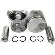 1 Piece Piston With Pin And Clips 129931 - 22100 Fits For Komatsu 4D94LE For Yanmar 4TNE94L Engine - Fab Heavy Parts