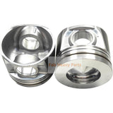 1 Piece Piston With Pin And Clips 1G410 - 21910 Fits For Kubota V6108 Engine Parts - Fab Heavy Parts