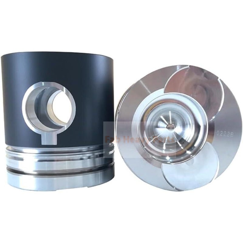 1 Piece Piston With Pin And Clips 65.02501 - 0222B Fits For Doosan DE12TIS Engine Parts - Fab Heavy Parts