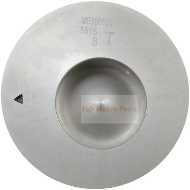 Piston 1 pièce avec broche et clips ME300199 convient au moteur Mitsubishi 6d16t