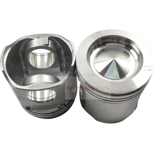 Piston 1 pièce avec broche et clips RE527039 Fits pour John Deere 4045T/H 6068T/H Pièces de moteur
