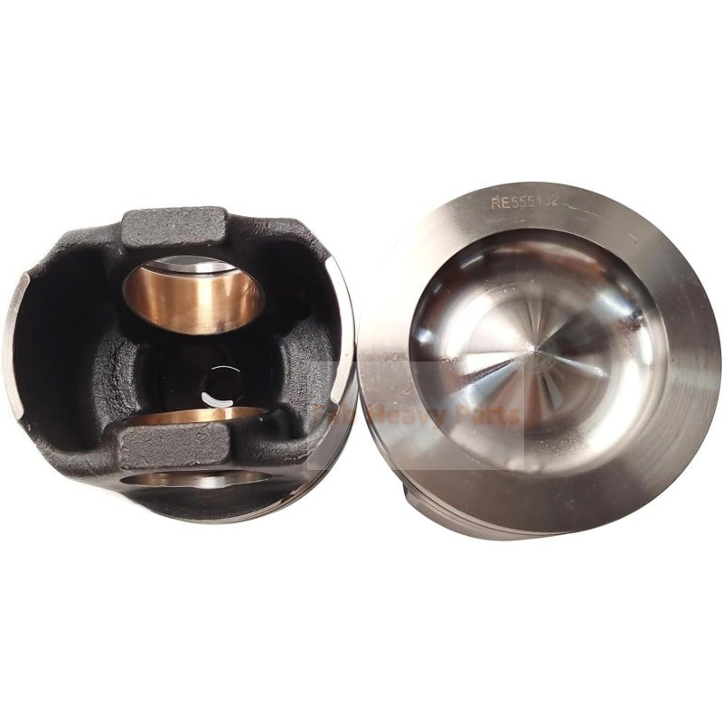 1 Piece Piston With Pin And Clips RE555132 Fits For John Deere 6090 9.0L Engine Parts - Fab Heavy Parts