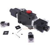 1 Spool Solenoid 12V DC Hydraulic Control Valve Double Acting HCV-S1x13 Fits for Valve 13 GPM 3600 PSI