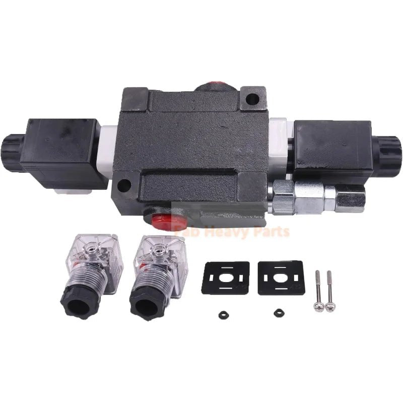 1 Spool Solenoid 12V DC Hydraulic Control Valve Double Acting HCV - S1x13 Fits for Valve 13 GPM 3600 PSI - Fab Heavy Parts
