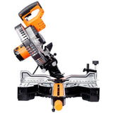 10 Inch Dual Bevel Double Speed Sliding Miter Saw with LED 48T Blade and Extension Table, 3.5x13 Inch Cutting Capacity - Fab Heavy Parts