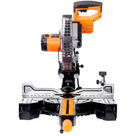 10 Inch Dual Bevel Double Speed Sliding Miter Saw with LED 48T Blade and Extension Table, 3.5x13 Inch Cutting Capacity - Fab Heavy Parts