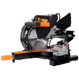 10 Inch Dual Bevel Double Speed Sliding Miter Saw with LED 48T Blade and Extension Table, 3.5x13 Inch Cutting Capacity - Fab Heavy Parts