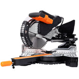 10 Inch Dual Bevel Double Speed Sliding Miter Saw with LED 48T Blade and Extension Table, 3.5x13 Inch Cutting Capacity - Fab Heavy Parts