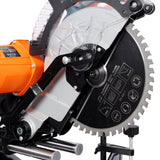 10 Inch Dual Bevel Double Speed Sliding Miter Saw with LED 48T Blade and Extension Table, 3.5x13 Inch Cutting Capacity - Fab Heavy Parts
