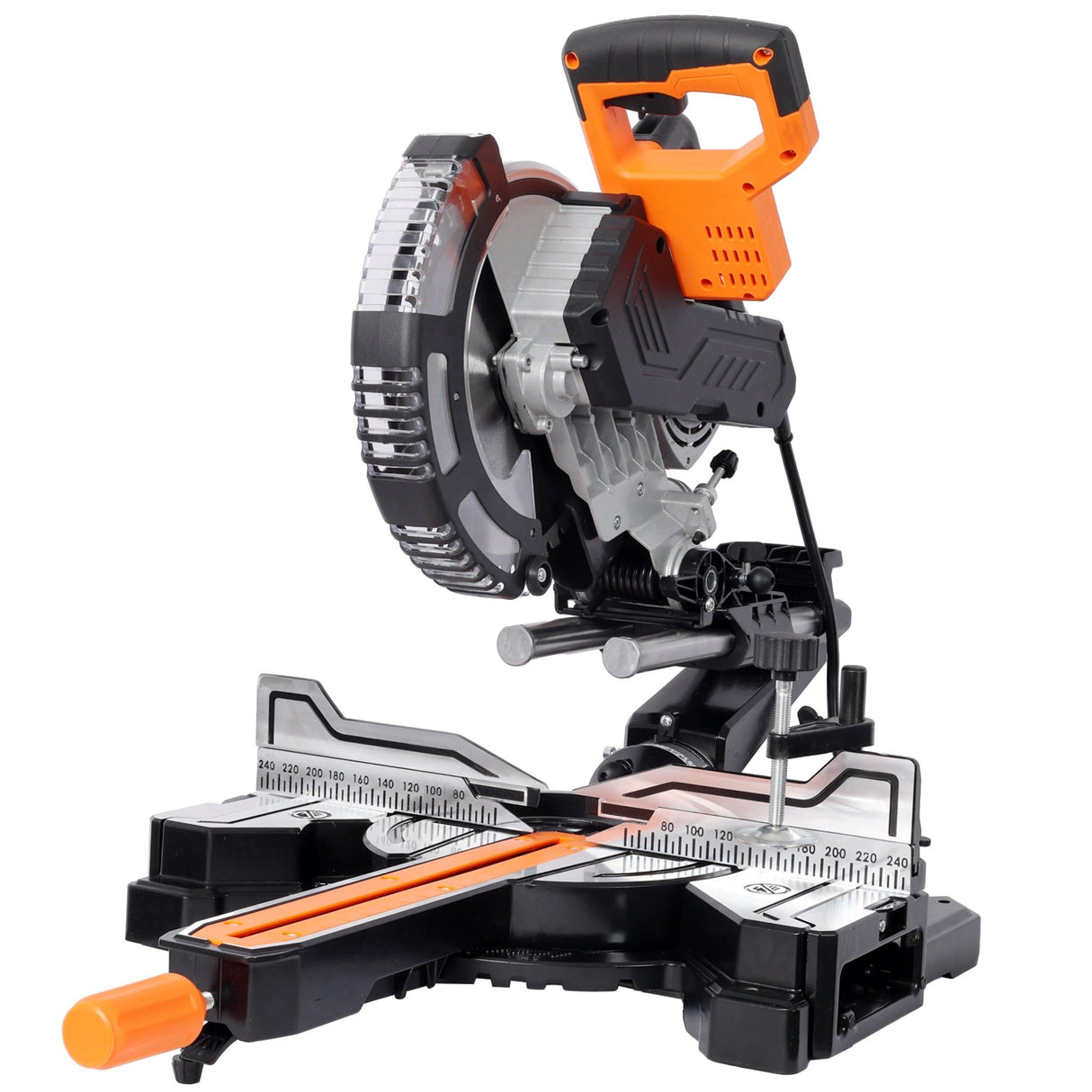 10 Inch Dual Bevel Double Speed Sliding Miter Saw with LED 48T Blade and Extension Table, 3.5x13 Inch Cutting Capacity - Fab Heavy Parts
