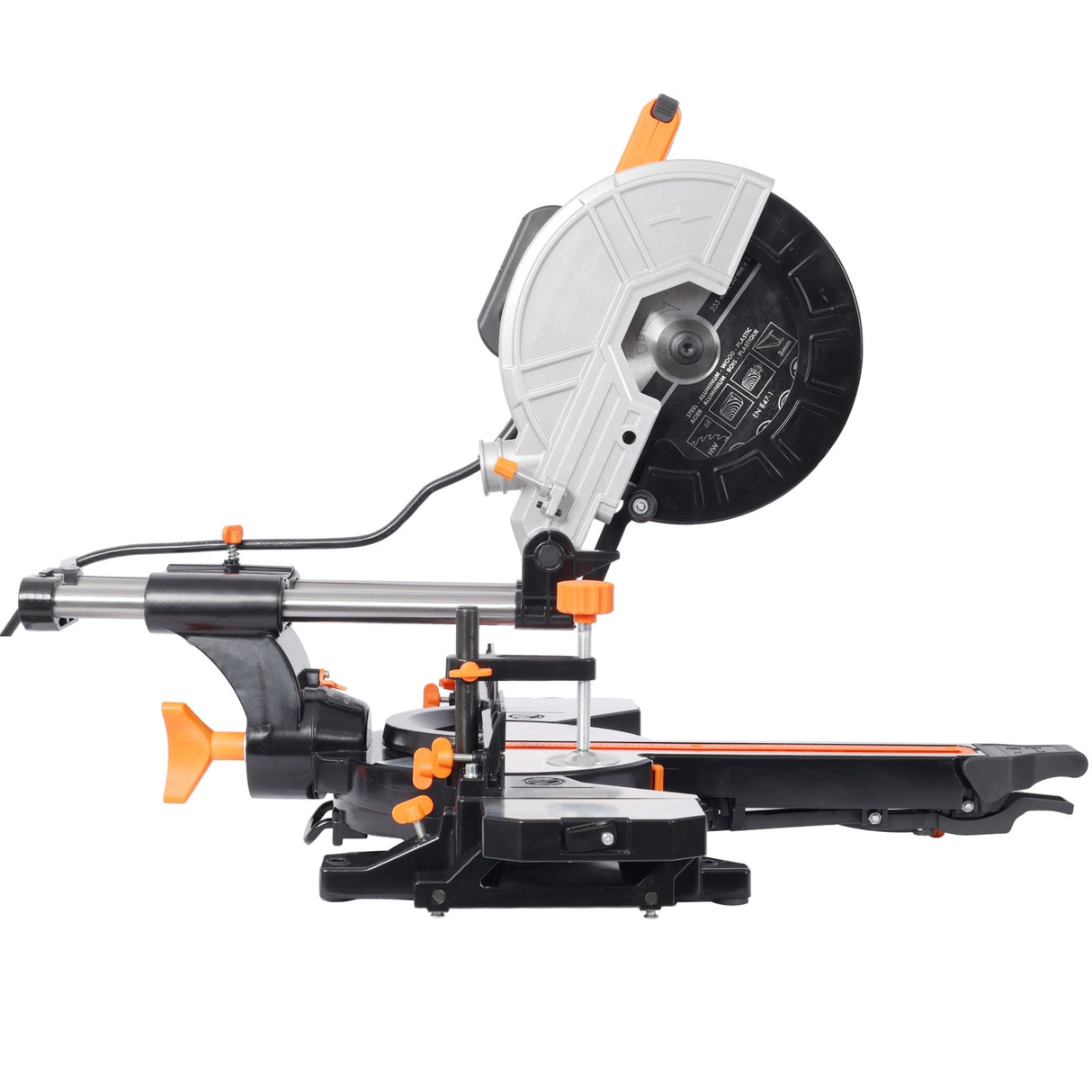 10 Inch Single Bevel Double Speed Sliding Miter Saw 48T Blade 3.5x13 Inch Cutting Capacity ETL Certificate - Fab Heavy Parts