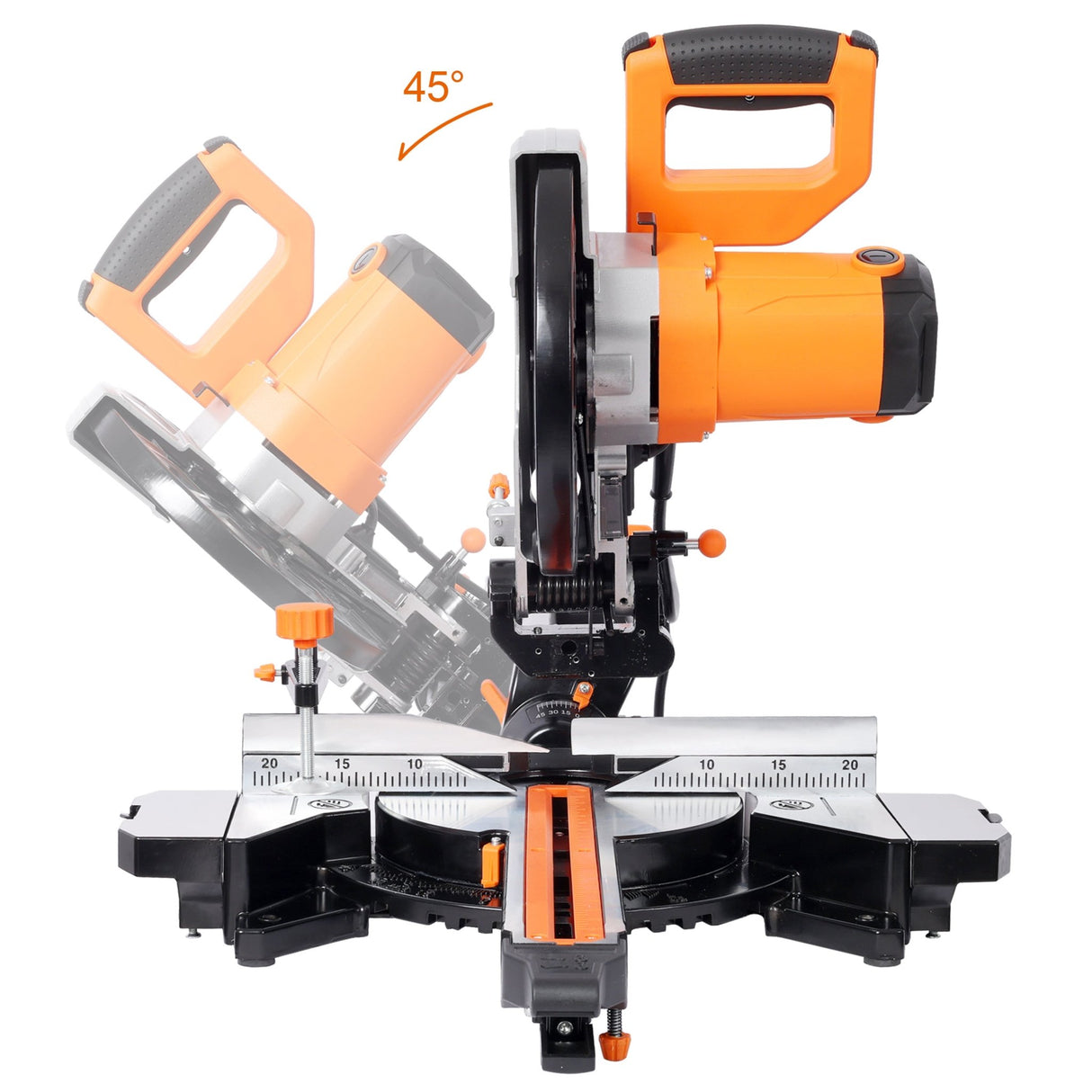 10 Inch Single Bevel Double Speed Sliding Miter Saw 48T Blade 3.5x13 Inch Cutting Capacity ETL Certificate - Fab Heavy Parts