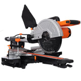 10 Inch Single Bevel Double Speed Sliding Miter Saw 48T Blade 3.5x13 Inch Cutting Capacity ETL Certificate - Fab Heavy Parts