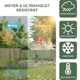 10' L x 20' W x 6.56' H Large Metal Walk - in Chicken Coop Galvanized Wire with Waterproof and Anti - Ultraviolet Cover - Fab Heavy Parts