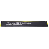10 PCS Metric Jumbo Combination Wrench Set Extra Large Black - Oxide 34 36 38 41 42 44 45 46 48 50mm with Pouch - Fab Heavy Parts