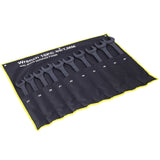 10 PCS Metric Jumbo Combination Wrench Set Extra Large Black - Oxide 34 36 38 41 42 44 45 46 48 50mm with Pouch - Fab Heavy Parts