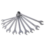 10 PCS Metric Jumbo Combination Wrench Set Extra Large, MM 34, 36, 38, 41, 42, 44, 45, 46, 48, 50mm - Chrome Plated - Fab Heavy Parts
