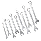 10 PCS Metric Jumbo Combination Wrench Set Extra Large, MM 34, 36, 38, 41, 42, 44, 45, 46, 48, 50mm - Chrome Plated - Fab Heavy Parts