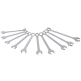 10 PCS SAE Jumbo Combination Wrench Set Extra Large, SAE 1-5/16", 1-3/8", 1-7/16", 1-1/2", 1-5/8", 1-11/16", 1-3/4", 1-13/16", 1-7/8", 2" - Chrome Plated - Fab Heavy Parts