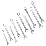 10 PCS SAE Jumbo Combination Wrench Set Extra Large, SAE 1-5/16", 1-3/8", 1-7/16", 1-1/2", 1-5/8", 1-11/16", 1-3/4", 1-13/16", 1-7/8", 2" - Chrome Plated - Fab Heavy Parts