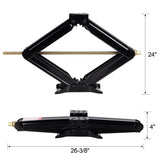10,000 lbs RV Scissor Jacks 24 in RV Stabilizer Leveling Scissor Jacks, Set of 2 - Fab Heavy Parts