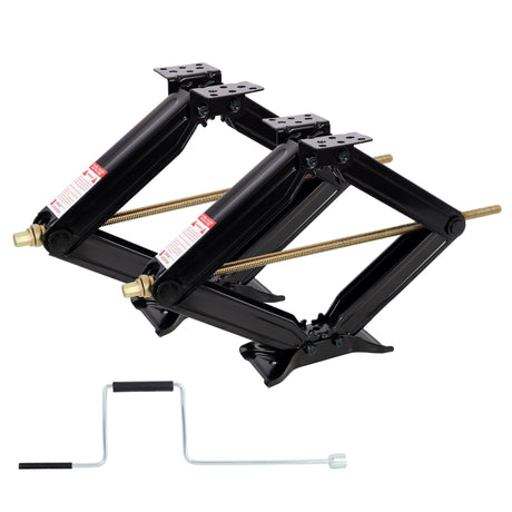 10,000 lbs RV Scissor Jacks 24 in RV Stabilizer Leveling Scissor Jacks, Set of 2 - Fab Heavy Parts