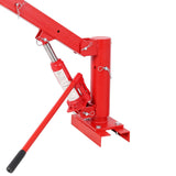 1000lbs Capacity Pickup Truck Extra Hoist Lift Load Jib Crane Extension Lock Position Swivel Base Mounted - Red - Fab Heavy Parts