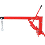 1000lbs Capacity Pickup Truck Extra Hoist Lift Load Jib Crane Extension Lock Position Swivel Base Mounted - Red - Fab Heavy Parts