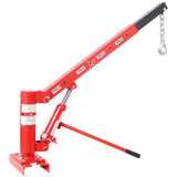 1000lbs Capacity Pickup Truck Extra Hoist Lift Load Jib Crane Extension Lock Position Swivel Base Mounted - Red - Fab Heavy Parts