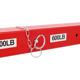 1000lbs Capacity Pickup Truck Extra Hoist Lift Load Jib Crane Extension Lock Position Swivel Base Mounted - Red - Fab Heavy Parts