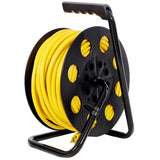 100FT Length Cable Heavy Duty Retractable Extension Cord Reel with 4pcs Outlets and Dust Cover - Fab Heavy Parts