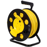 100FT Length Cable Heavy Duty Retractable Extension Cord Reel with 4pcs Outlets and Dust Cover - Fab Heavy Parts