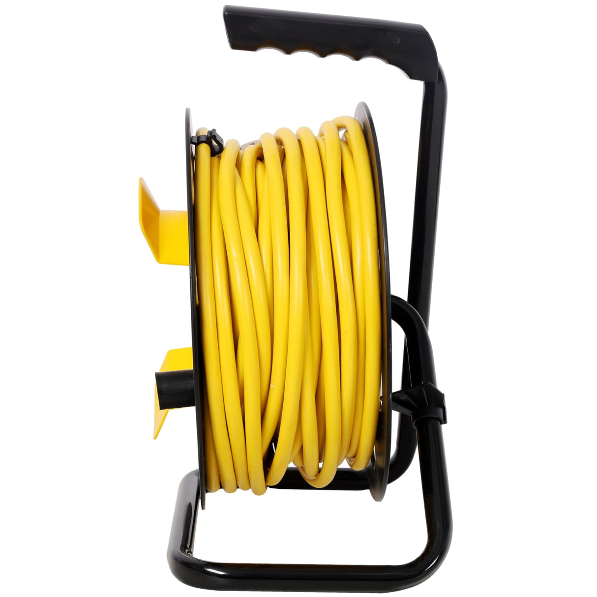 100FT Length Cable Heavy Duty Retractable Extension Cord Reel with 4pcs Outlets and Dust Cover - Fab Heavy Parts